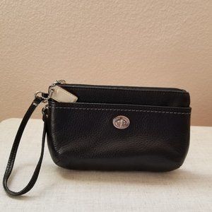 Simple Black Coach Wristlet